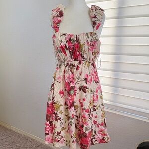 Abercrombie & Fitch Pink Floral Ruffle Dress. NWOT. Size S